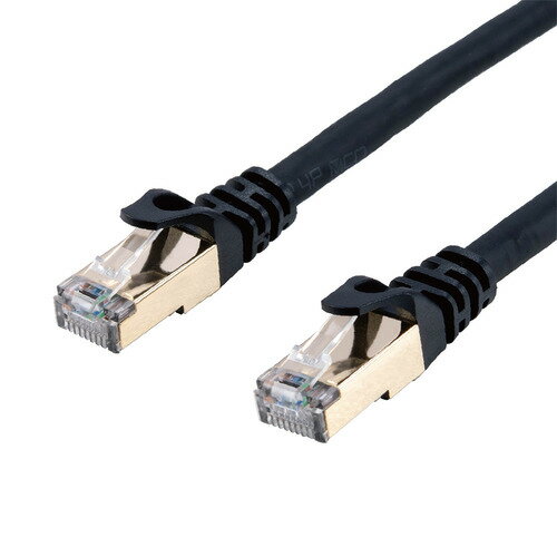 ナカバヤシ C7-030BK CAT.7 LANケーブルスタンダード 3m ブラック発売日：2024年5月中旬●10Gbps(10GBASE-T)対応最大10Gbpsの超高速通信に対応。大容量のデータ通信が発生するゲームや動画配信サービスの通信に最適です。●高いノイズ耐性、伝送性能内部にある4対の芯線にシールド加工を施し、更に外周を二重シールドした「STPケーブル」を採用しています。これにより、ケーブル周囲からのノイズの影響を最小限に抑えることができます。また、高い伝送性能600MHzの伝送帯域に対応しており、高速でのデータ転送が可能になりデータエラーを防止します。STPとはShilded Twist Pairの略称です。●しなやかケーブル採用柔らかく絡みずらい「しなやかケーブル」採用。一般的に引き回しのしにくいSTPケーブルですが、配線作業をラクに行えます。●ツメ折れ防止カバー採用引っかかり等による、ツメの破損を防止するプラグカバーを採用しています。●RoHS指定対応(10物質)有害物質の含有量を抑えた環境に配慮されたケーブルです。&nbsp;【仕様】対応規格：カテゴリ7(10GBASE-T)、カテゴリ6A (10GBASE-T)、カテゴリ6(1000BASE-TX)、カテゴリ5e(1000BASE-T)、カテゴリ5(100BASE-TX)、カテゴリ3(10BASE-T)ケーブル径：直径6.4mmケーブル仕様：STP/28AWG/ストレート全結線/ヨリ線導体コネクタ仕様：RJ45(シールド付き)環境対応：RoHS指定対応（10物質）