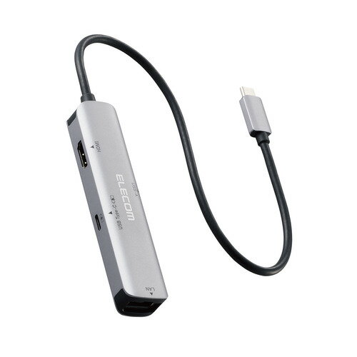 エレコム DST-C29SV USB Type C ドッキングステーション ハブ 4-in-1 PD 92W出力 Windows 11 10 macOS ..