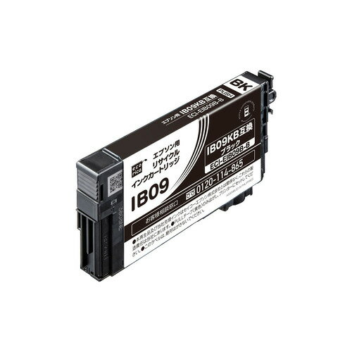 エコリカ ECI-EIB09B-B エコリカ エプソン IB09KB 対応 リサイクル インク カートリッジ 残量表示機能付 ブラック