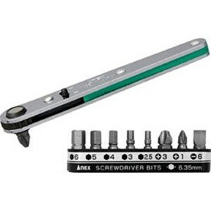 樂天商城 - 兼古製作所 425-9B アネックス ストレート型オフセットラチェットドライバービット9本組