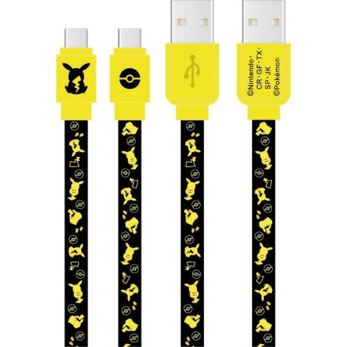 グルマンディーズ POKE-824A ポケットモンスター USB Type-C対応 同期&充電ケーブル ピカチュウ グルマンディーズ POKE-824A ポケットモンスター USB Type-C対応 同期&充電ケーブル ピカチュウ