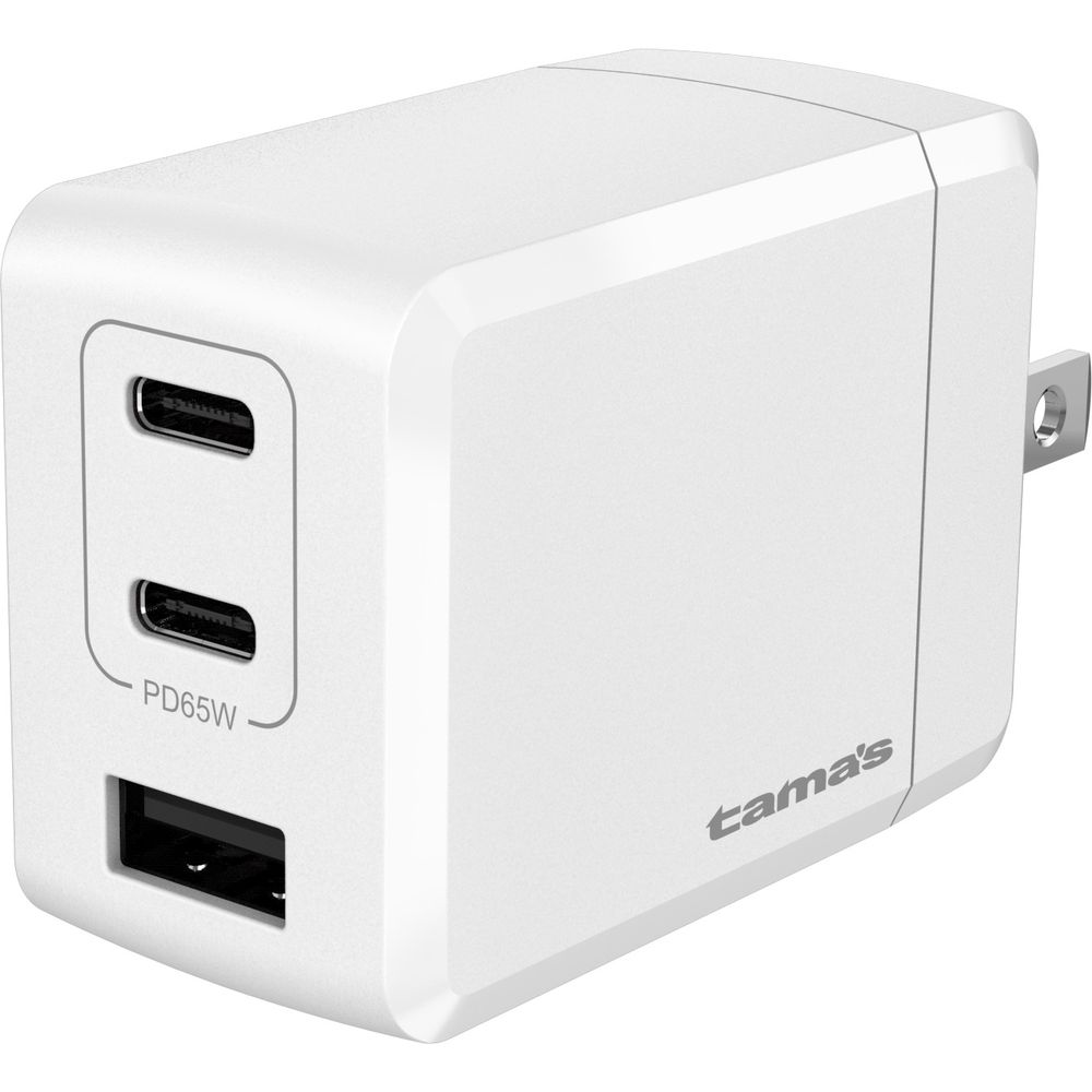 樂天商城 - 多摩電子工業 PD65W コンセントチャージャー C×2+A ホワイト TAP148UC2W