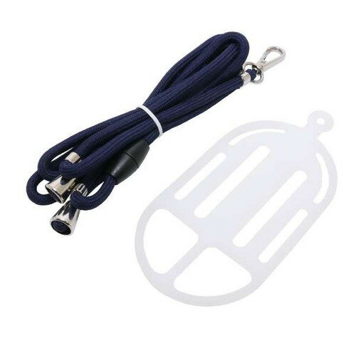 樂天商城 - ナカバヤシ SAC-SB05／CNV ストラップスマートフォンホルダー 2WAYタイプ クリア×ネイビー