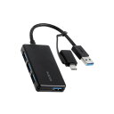 エレコム U3H-CA4004BBK USB Type-C変換アダプター付き USB 5Gbps超薄型ハブ バスパワー Windows Mac他対応 ブラック(2)