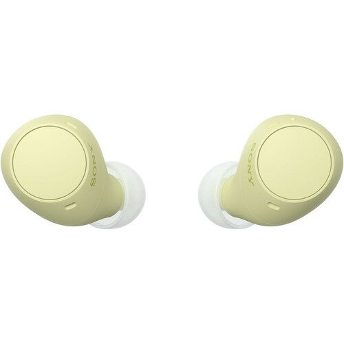 ソニー WF-C510 YC 完全ワイヤレスイヤホン Bluetooth対応 外音取込機能 イエロー発売日：2024年9月13日●圧縮された音源を高音質に再生する【DSEE】サウンド搭載低音〜高音域までバランスの良い高音質●ソニー完全ワイヤレス史上（密閉型）最小設計本体・ケースともに小型・軽量●装着性のいいエルゴノミック・サーフェース・デザイン採用小耳の方でも奥まですっぽりはまる。小型・軽量なので耳への負担が少ない●外音取込機能の搭載音楽を楽しみながら、周囲の音を聞くことが可能。さらに人の声やアナウンス音のみを聞きやすくすることも可能●ロングバッテリーでクイック充電にも対応本体11時間+充電ケースで充電して11時間の合計22時間再生可能。5分充電で1時間再生可能●マルチポイント対応2つのデバイスに同時接続が可能●防滴（IPX4）性能雨や汗にも安心。&nbsp;【仕様】形式：密閉ダイナミック型本体質量：本体約4.6g ケース約31g連続再生時間：最大22時間（充電ケースで1回の充電が必要）充電時間：本体(約1.5時間)、ケース(約3時間)ドライバーユニット：6mmBluetoothプロファイル：A2DP、 AVRCP、 HFP、 HSP対応コーデック：SBC、 AAC通信方式：Bluetooth標準規格 Ver.5.3主な付属品：充電ケース、ハイブリッドイヤーピース、保証書（使用上のご注意/主な使用に併記）、使用上のご注意/主な使用【注意事項】：お一人様で複数回ご注文の方や、同一ご住所でお名前を変えてのご注文をされた場合など、弊社にて転売目的と判断させて頂いたご注文につきましてはお取消しさせていただくこともございますのでご了承ください。