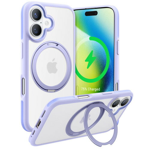 Torras X00FX1795 ROstand R Fusion case for iPhone16 Plus Light Purple