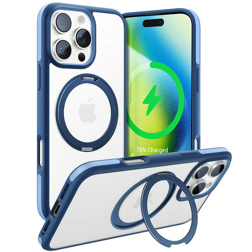 Torras X00FX1799 ROstand R Fusion case for iPhone16 Pro Navy Blue