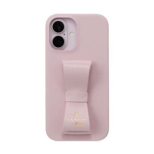 樂天商城 - LANVIN en Bleu LBSPKSRIP2461 Slim Wrap Case Stand & Ring Ribbon for iPhone16 Sakura Pink