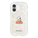 グルマンディーズ SNGG-91A ピーナッツ iPhone 16 2LENS model対応クリスタルクリアケース ドッグハウス(2)