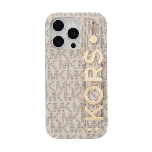 樂天商城 - MICHAEL KORS MKSRVNLWPIP2463P Slim Wrap Case Stand & Ring for iPhone16 Pro Vanilla
