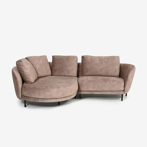 大塚家具 オリジナル 向かって左カウチ2点セット「ニーデ 1.5EL_CRT-S」布 #3ディーセントブラウン【受..