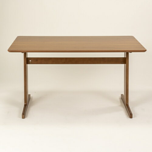 ヤマダオリジナル ダイニングテーブル「ウーノ135TDBR」ダークブラウン色 T字脚 W1350×D800×H700mm