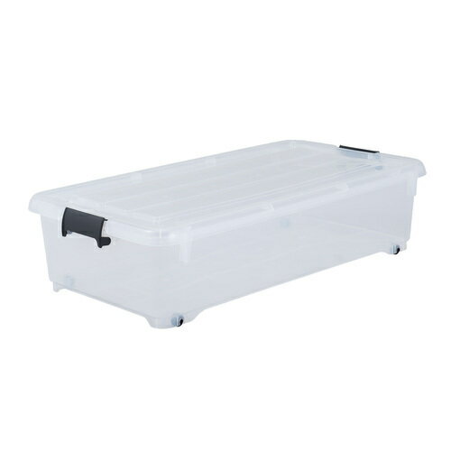 [幅40X奥行74X高さ18cm]収納ケース プラスチック コロモ74浅 クリア