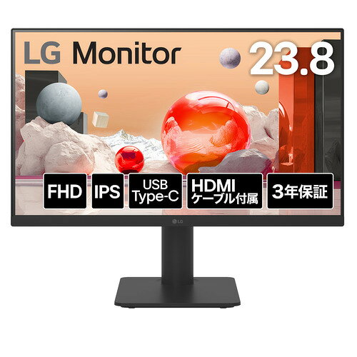 19 inches + - LGエレクトロニクス 24MS570B-B 23.8型 LG Monitor フルHD 100Hz IPS ノングレア 2W+2W スピーカー ブラック