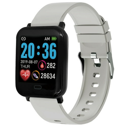 クレファー TS-SMW002-GR スマートウォッチ IP67防水 T-SPORTS グレイ クレファー TS-SMW002-GR スマートウォッチ IP67防水 T-SPORTS グレイ
