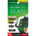 トリニティ Apple Watch 42mm Series 10 一体型PCケース ブラック TR-AW2443-GLPC-CCBK(2)
