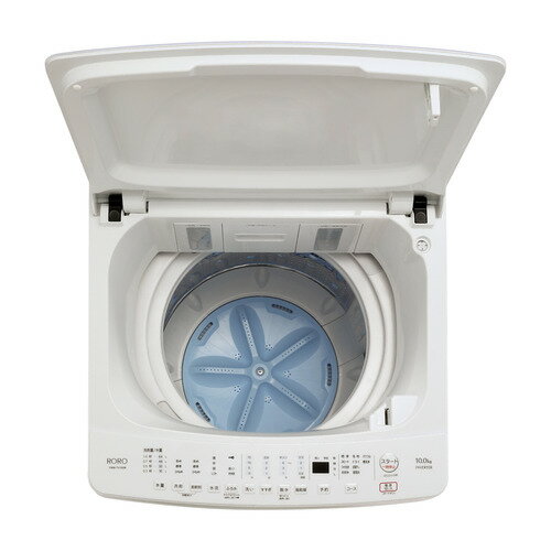 ヤマダオリジナル 全自動洗濯機 洗濯：10.0kg 幅61.0cm 自動投入 ステンレス槽 槽洗浄 RORO YWMT-V100M ホワイト系