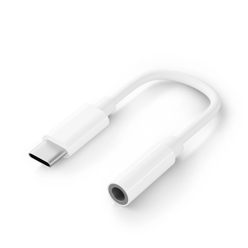 PGA PG-35CCN12WH 3.5mm to USB-C イヤホン変換アダプタ ケーブル長5cm ホワイト