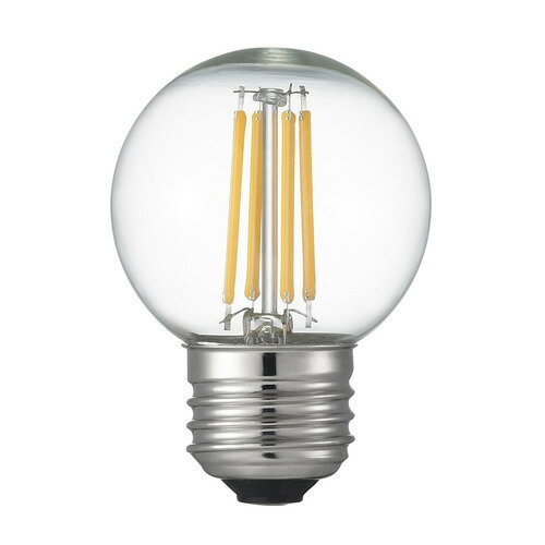 ヤザワ LDG4LG50C フィラメントLED 40W G50 ボール形 E26 クリア●フィラメントLED 40W G50 ボール形 E26 CL&nbsp;【仕様】本体サイズ：Φ50×H72mm本体重量：18g口金：E26明るさ：40W相当全光束：500lm消費電力：4W定格入力電流：0.05A定格寿命：20000h