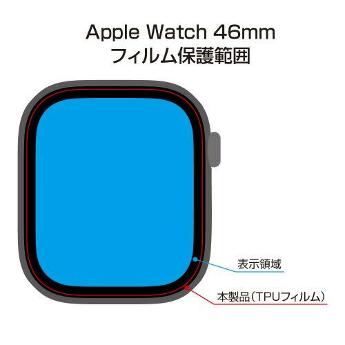 ナカバヤシ SMW-AW461TFLG Apple Watch series10 46mm TPU反射防止 液晶保護フィルム