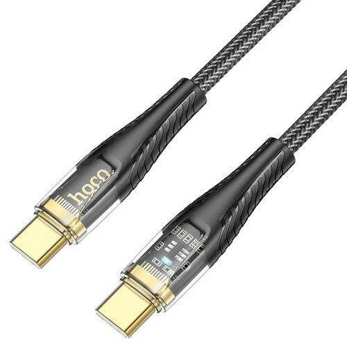 JTT U121-CC-BK hoco U121 PD60W対応 クリスタルType-Cケーブル 1.2m ブラック