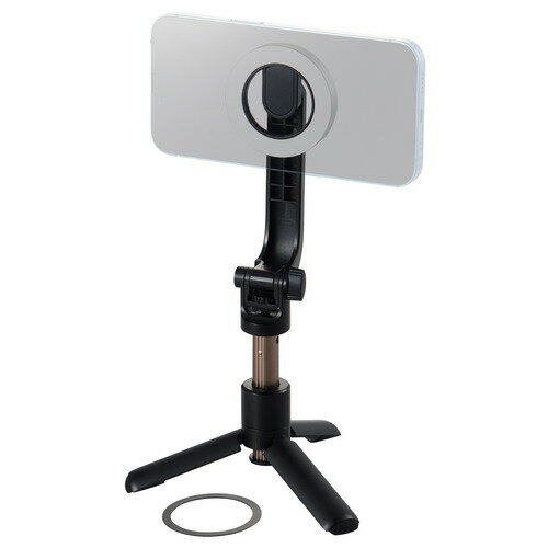 エレコム P-STMTBK 着脱簡単な卓上用スマホ三脚スタンド ブラック