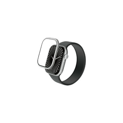 エレコム AW-24BFLGFALSV Apple Watch Series 10 42mm 対応 ガラスフィルム アルミフレーム 高透明 治具付 シルバー エレコム AW-24BFLGFALSV Apple Watch Series 10 42mm 対応 ガラスフィルム アルミフレーム 高透明 治具付 シルバー
