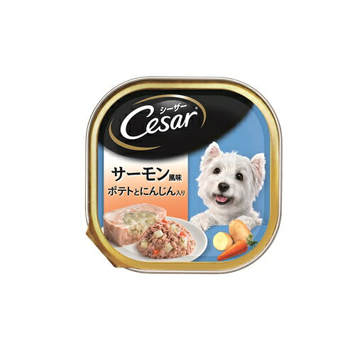 マースジャパンリミテッド シーザー トレイ あじわいサーモン風味 ポテトとにんじん入り100g×96
