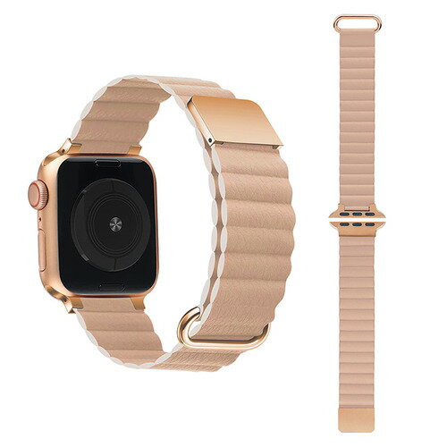 GAACAL W00186PBA APPLE WATCH 1-10/SE1-2 38/40/41/42(10のみ)MM マグネット式PUレザーバンド クリームベージュ GAACAL W00186PBA APPLE WATCH 1-10/SE1-2 38/40/41/42(10のみ)MM マグネット式PUレザーバンド クリームベージュ