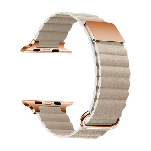GAACAL W00186BJA APPLE WATCH 1-10/SE1-2 38/40/41/42(10のみ)MM マグネット式PUレザーバンド ベージュ GAACAL W00186BJA APPLE WATCH 1-10/SE1-2 38/40/41/42(10のみ)MM マグネット式PUレザーバンド ベージュ