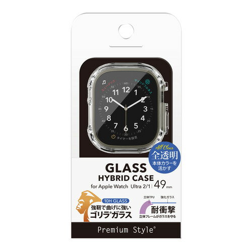 PGA PG-AWTPG49CL Apple Watch Ultra 2/1 49mm用 ガラスハイブリッドケース ゴリラガラス/クリア PGA PG-AWTPG49CL Apple Watch Ultra 2/1 49mm用 ガラスハイブリッドケース ゴリラガラス/クリア