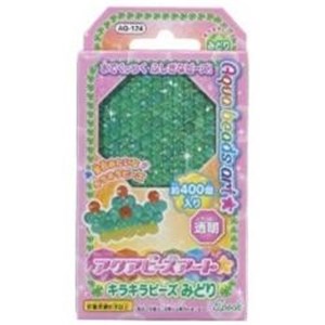 ※画像はイメージです。パッケージデザイン等は予告なしに変更されることがあります。※メーカーの欠品や製造中止により納期遅延、またはお届けできない場合がございます。※商品のパッケージ等につきましては商品本体の保護材のため、凹み、擦り傷や細かい傷等が付いている事があります。通常このような状態は返品・交換の対象外とさせていただいておりますので、何卒ご理解ご了承の程お願い致します。明らかな破損・不良が見られる場合は、良品との交換をさせていただく場合もございます。※発売済みの商品につきましては店舗併売の為、セキュリティタグが付いている場合がございます。※多くのお客様にご購入いただくため、同一住所や同一連絡先等で同じ商品を複数ご購入されたご注文はキャンセルさせて頂く場合がございます。また、弊社にて転売目的と判断させて頂いた場合もご注文をキャンセルさせて頂きます。それらの場合の返金手数料等はお客様負担となります。※掲載の商品が発売日前の場合、商品の発送は発売日以降となります。※商品によっては（ショクガンなど）、BOX販売やセット販売でない限りは複数種類あるうちの1種類をランダムにお届けとなります。なお種類の指定はできません。また、BOX販売やセット販売でない場合でも商品画像を複数種類まとめている場合がございます。内容をお確かめの上、ご注文ください。※ご注文頂くタイミングにより、品切れやメーカー製造中止によって商品のお届けが遅れたり、納品不可の場合がございます。今後の入荷予定を確認し、入荷が困難な場合は、誠に勝手ながらご注文はお取り消しさせて頂きます。※購入特典やキャンペーンについて記載がない商品に関しましては、特典は付属いたしません。また、店頭で行われているキャンペーンにつきましてはネット販売では対象外となる場合がございます。※発売日が異なる商品やお取り寄せ商品を同時にご注文された場合、すべての商品が入荷次第発送となります。※以上、あらかじめご了承の上、ご注文ください。メーカー名：エポック社商品名：アクアビーズアート☆キラキラビーズ みどりキラキラビーズ みどり×400個入り直径約5mm(C)2013EPOCH CO.，LTD