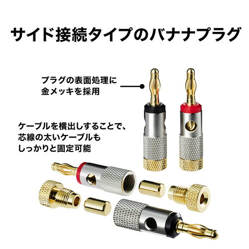 オーディオテクニカ AT6303a バナナプラグ サイド接続 金メッキ採用 e-wellness-10173506 イーウェルネス楽天市場店 パッケージ画像