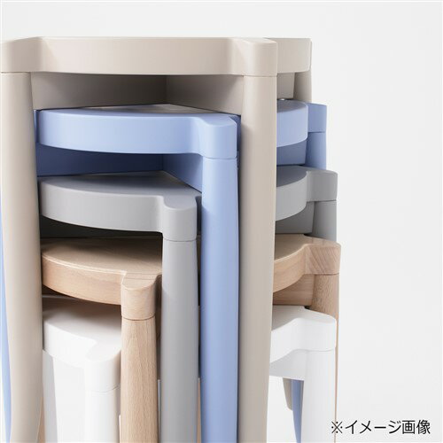 大塚家具 秋田木工 　スツール 秋田木工 「209EB」 ブナ材 ホワイト色