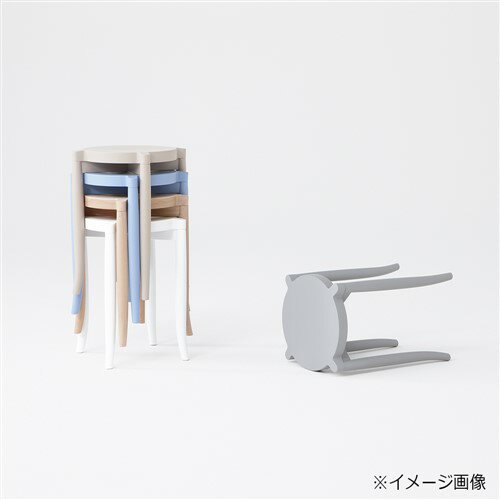大塚家具 秋田木工 　スツール 秋田木工 「209EB」 ブナ材 ホワイト色