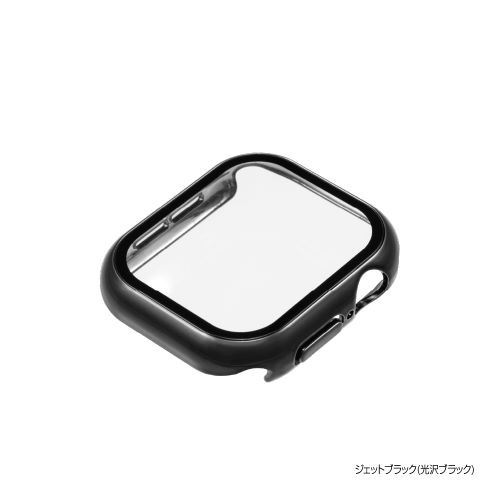 ナカバヤシ SMWC-AW421BK Apple Watch Series10用 高硬度9Hガラス+ケース 42mm ジェットブラック