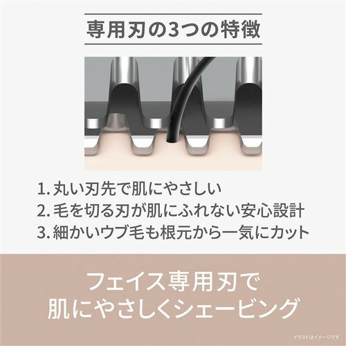 パナソニック ES-WF53-G フェイスフェリエ 顔用ウブ毛ケア グリーン 3