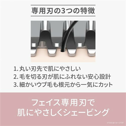 パナソニック ES-WF63-A フェイスフェリエ 顔用ウブ毛ケア ブルー