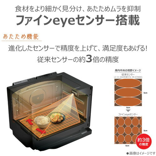 東芝 ER-D5000B(K) 過熱水蒸気オーブンレンジ 石窯ドーム 2段調理対応 30L グランブラック
