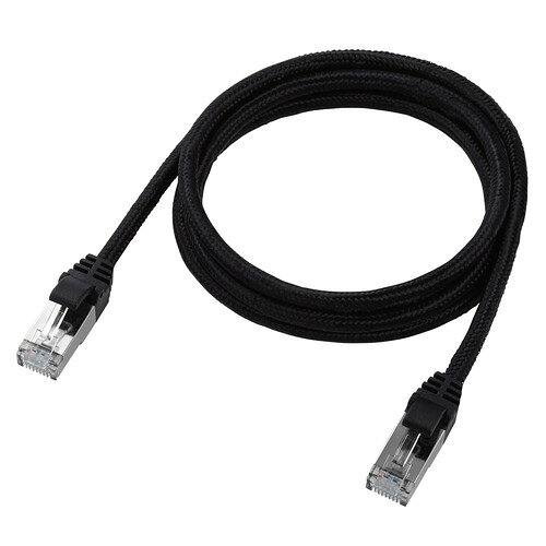 エレコム LD-TWSM／BK10 LANケーブル CAT7 1m 爪折れ防止 メッシュ シールド構造ブラック