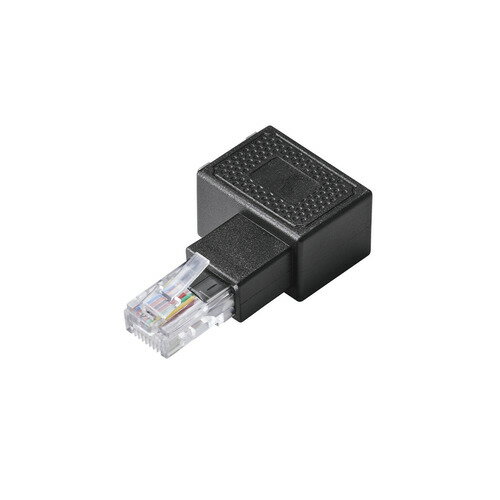 エレコム LD-RJ45U5ELRBK LANケーブル 延長コネクタ L字右向き 変換アダプタ Cat5e RJ45 中継コネクタ ギガビット対応 ブラック