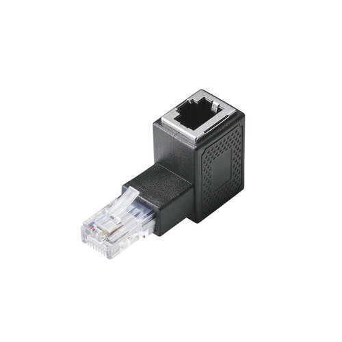 樂天商城 - エレコム LD-RJ45U5ELUBK LANケーブル 延長コネクタ L字上向き 変換アダプタ Cat5e RJ45 中継コネクタ ギガビット対応 ブラック
