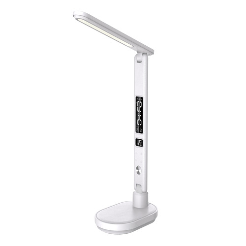 ZEPEAL ZLT-20B-W LEDスタンドライト デジタルで時計 カレンダー表示 USB Type-Cポート搭載 ホワイト