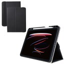 エレコム TB-A25MPLF2BK iPad Air ケース 11インチ ( M3/M2 )/10.9インチ 第5・第4世代 ベルト付きフラップ カバー ブラック
