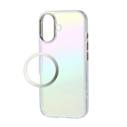 樂天商城 - エレコム PM-A25AHVCACR iPhone 17 ケース ハイブリッド カバー 磁気吸着対応メタルステッカー付 オーロラデザイン クリア