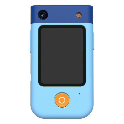 Bluemake BM-100SKC スマホ型キッズカメラ 180度回転カメラ機能搭載 ネックストラップ付 ブルー