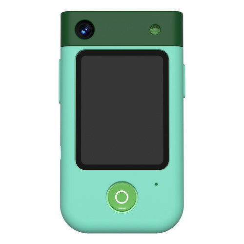 Bluemake BM-100SKD スマホ型キッズカメラ 180度回転カメラ機能搭載 ネックストラップ付 グリーン