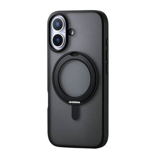 樂天商城 - エレコム PM-A25AMAGSTBK iPhone 17 ケース ハイブリッド カバー MAGKEEP 360度回転スタンド付 ブラック
