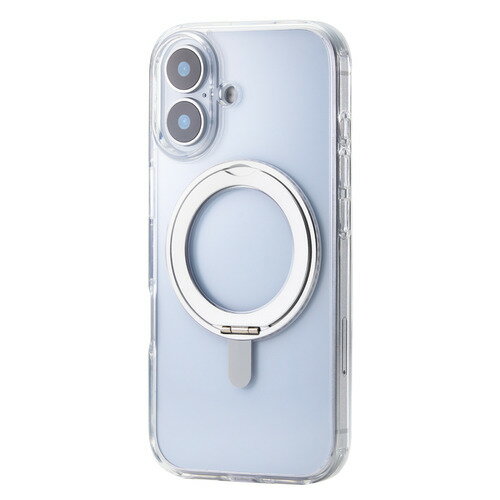 樂天商城 - エレコム PM-A25AMAGSTSV iPhone 17 ケース ハイブリッド カバー MAGKEEP 360度回転スタンド付 シルバー