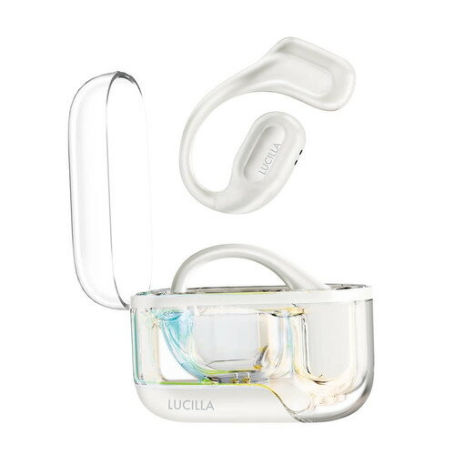 LUCILLA TWSOP03WH 完全ワイヤレスイヤホン オープンイヤー型 Bluetooth対応 IPX4防水 ホワイト(2)